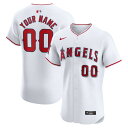 ナイキ メンズ ユニフォーム トップス Los Angeles Angels Nike Home Elite Custom Jersey White