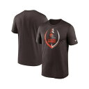 ナイキ レディース Tシャツ トップス Men's Brown Cleveland Browns Icon Legend Performance T-shirt Brown