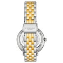 X^[O fB[X rv ANZT[ Women's Quartz Sil SIlver Alloy Case, Gold &nbsp;and Silver SS Link Bracelet Watch Moonphase &nbsp;Crystal Studded Bezel White Mother-of-Pearl Dial Gold