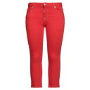 【送料無料】 ディースクエアード レディース デニムパンツ ボトムス Denim cropped Red