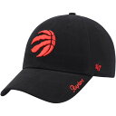 フォーティーセブン レディース 帽子 アクセサリー Toronto Raptors '47 Women's Miata Clean Up Logo Adjustable Hat Black