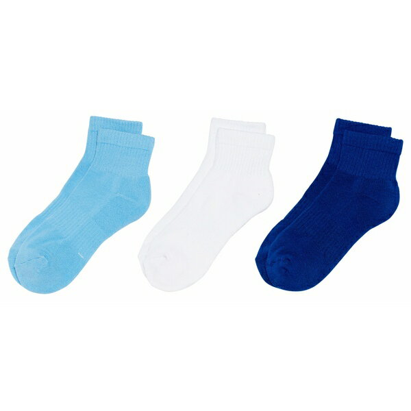 DSG fB[X C A_[EFA DSG Adult Fashion Quarter Socks - 3 Pack Blue/White