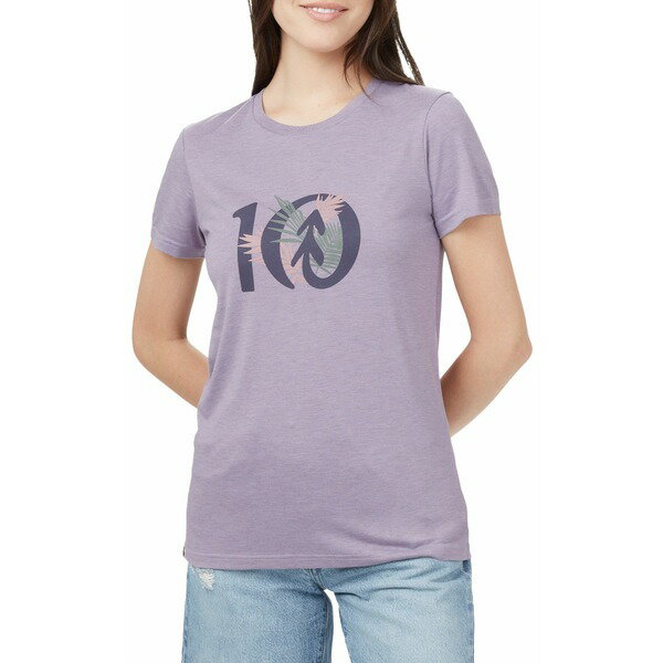 テンツリー レディース シャツ トップス tentree Women's Tropical Ten T-Shirt Purple Ash Heather