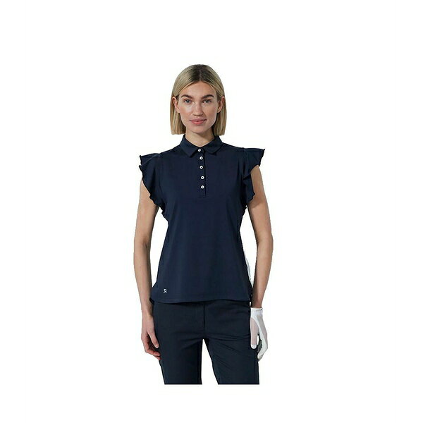 デイリースポーツ レディース カットソー トップス Luxe Womens Sleeveless Golf Polo Navy