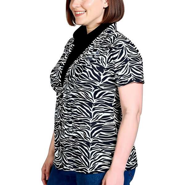 ニューヨークコレクション レディース カットソー トップス Plus Size Short Sleeve Cowl Neck Top Clo..