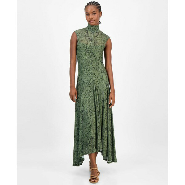 ライチェルレイチェルロイ レディース ワンピース トップス Women's Junette Mock Neck Godet Green