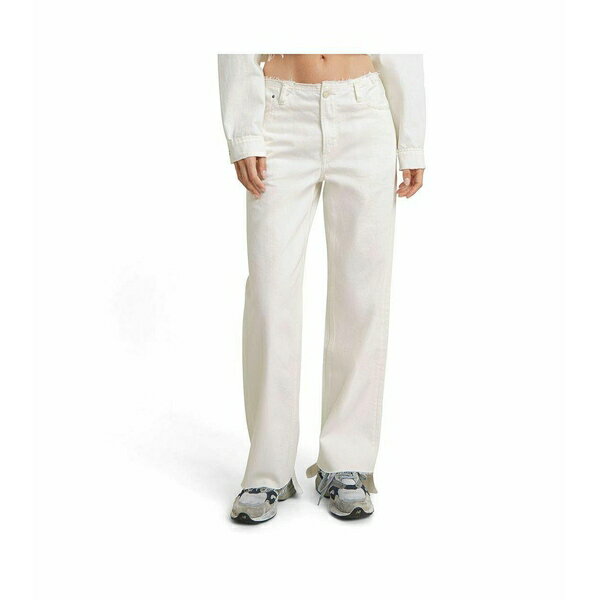 ジースター レディース デニムパンツ ボトムス Women's Judee Loose Cut Waistband Jeans Lt chalk gd