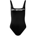 オフホワイト レディース ワンピース トップス Off-White Bounce Helvetica Logo Swimsuit Black