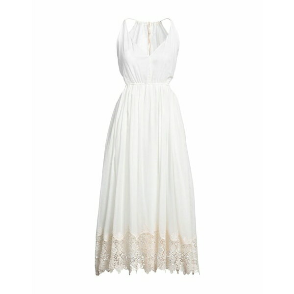 【送料無料】 カオスジーンズ レディース ワンピース トップス Midi dresses White