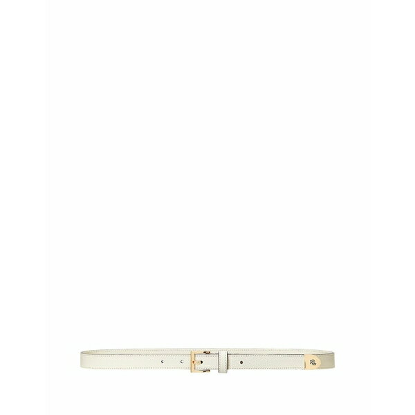 ラルフローレン 【送料無料】 ラルフローレン レディース ベルト アクセサリー PEBBLED LEATHER SKINNY BELT Off white