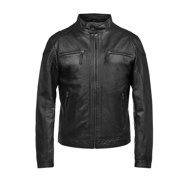プライムハイド レザー メンズ ジャケット＆ブルゾン アウター Roman Mens Biker Style Leather Jacket Black
