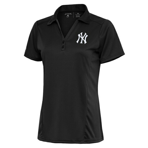 アンティグア レディース ポロシャツ トップス New York Yankees Antigua Women's Logo Tribute Polo Charcoal