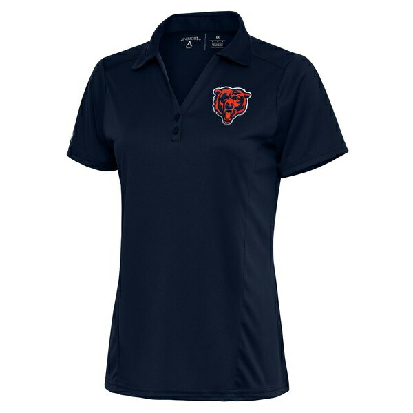 アンティグア レディース ポロシャツ トップス Chicago Bears Antigua Women's Team Logo Tribute Polo Navy