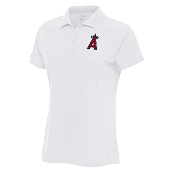 アンティグア レディース ポロシャツ トップス Los Angeles Angels Antigua Women's Logo Legacy Pique Polo White