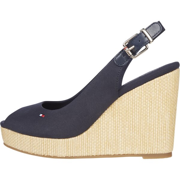 【送料無料】 トミー ヒルフィガー レディース サンダル シューズ Iconic Elena Sling Back Wedges Des Sky