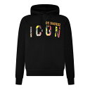 【送料無料】 ディースクエアード メンズ パーカー・スウェットシャツ アウター Icon Sunset Palm Hoodie Black 900