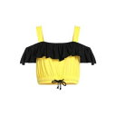 【送料無料】 ジジル レディース Tシャツ トップス Tops Yellow(4)