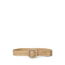ラルフローレン レディース ベルト アクセサリー Woven Jute Faux-horn-buckle Wide Belt Natural/Lauren Ta...