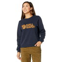 フェールラーベン レディース パーカー・スウェットシャツ アウター Fjallraven Logo Sweater Dark Navy