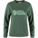 フェールラーベン レディース パーカー・スウェットシャツ アウター Fjallraven Logo Sweater Deep Patina/Misty Gree...