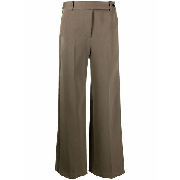 スリーワンフィリップリム レディース カジュアルパンツ ボトムス wide-leg side-stripe trousers Olive