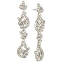 ジバンシー メンズ ピアス・イヤリング アクセサリー Crystal Cluster Linear Drop Earrings Silver