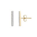 bvh fB[X sAXCO ANZT[ Diamond Bar Stud Earrings (1/10 ct. t.w.) in 14k Yellow Gold, Created for Macy's Yellow Gold