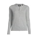 ランズエンド レディース ニット セーター アウター Women 039 s Fine Gauge Cotton Cardigan Sweater Gray heather