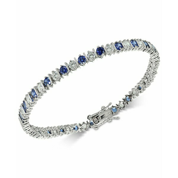 ジャニ ベルニーニ レディース ブレスレット・バングル・アンクレット アクセサリー Blue Cubic Zirconia Tennis Bracelet in Sterling Silver, Created for Macy's Sapphire