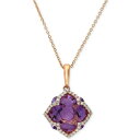 GtB[ RNV fB[X lbNXE`[J[Ey_ggbv ANZT[ Lavender Ros&eacute; by EFFY&reg; Amethyst (5-3/4 ct. t.w.) and Diamond (1/5 ct. t.w.) Clover Pendant in 14k Rose Gold No Color