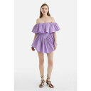 mN`[ fB[X s[X gbvX Women's Flowy Mini Dress Purple