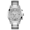 QX Y rv ANZT[ Men's Chronograph Stainless Steel Bracelet Watch 45mm Silver
