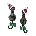 ベッツィジョンソン メンズ ピアス・イヤリング アクセサリー Faux Stone Santa Cat Earrings Black