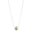 t[ fB[X lbNXE`[J[Ey_ggbv ANZT[ Sterling Silver Chain with 18K Gold Over Sterling Silver Crest Pendant Necklace Two Tone