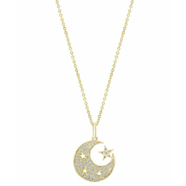 エフィー コレクション レディース ネックレス・チョーカー・ペンダントトップ アクセサリー EFFY&reg; Diamond Moon & Stars 18" Pendant Necklace (1/3 ct. t.w.) in 14k Rose Gold 14K Gold