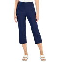 ジェイエムコレクション レディース カジュアルパンツ ボトムス Women's Pull On Slim-Fit Cropped Pants, Created for Macy's Intrepid Blue