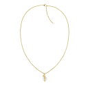 トミー ヒルフィガー メンズ ネックレス・チョーカー アクセサリー Imitation Pearl Charm Necklace Gold