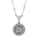 2028 fB[X lbNXE`[J[Ey_ggbv ANZT[ Crystal Round Pendant Necklace White