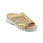 イージースピリット レディース サンダル シューズ Women's Traciee Square Toe Casual Slide Sandals Gold Glitter