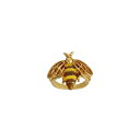 2028 fB[X O ANZT[ Enamel Yellow and Brown Bee Ring Size 7 Yellow Size 7
