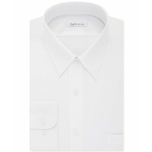 ϥ   ȥåץ Men's Big &Tall Classic/Regular Fit Wrinkle Free Poplin Solid Dress Shirt White