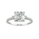 `[Y Ah Ro[h Y O ANZT[ Moissanite Cushion Engagement Ring 1-3/4 ct. t.w. Diamond Equivalent in 14k White Gold White Gold