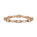 @ fB[X uXbgEoOEANbg ANZT[ Peach Morganite (4-1/3 ct. t.w.) & Diamond (1-5/8 ct. t.w.) Link Bracelet in 14k Rose Gold Morganite