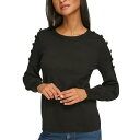 カールラガーフェルド レディース ニット&セーター アウター Women's Button-Sleeve Sweater Black