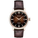 ZCR[ Y rv ANZT[ Men's Automatic Presage Brown Leather Strap Watch 40.5mm No Color