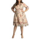 キヨナ レディース ワンピース トップス Women 039 s Plus size Wildflower Embroidered Floral Mesh Dress Blush