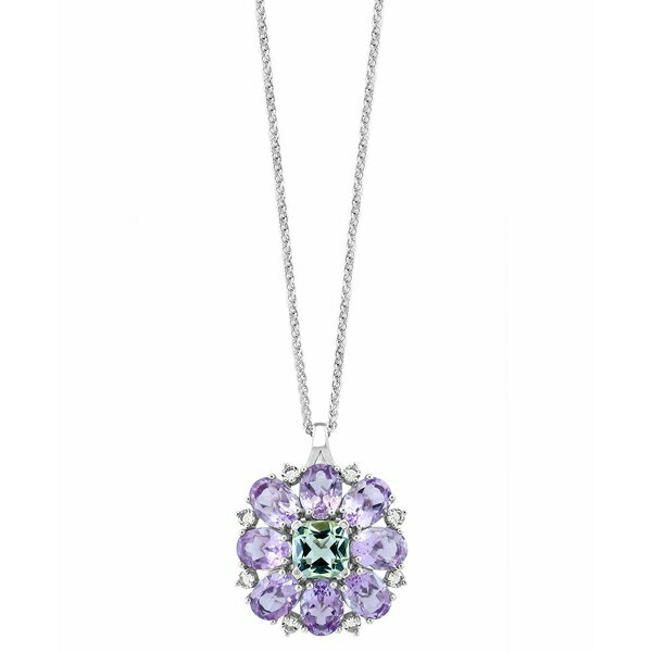 GtB[ RNV fB[X lbNXE`[J[Ey_ggbv ANZT[ EFFY&reg; Pink Amethyst (14 ct. t.w.) & Green Quartz (5-1/2 ct. t.w.) Flower 18