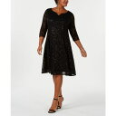 GX G t@bVY fB[X s[X gbvX Plus Size Sequined Lace Dress Black