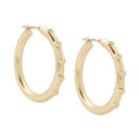 ラッキーブランド メンズ ピアス・イヤリング アクセサリー Granulated Heart Hoop Earrings, 1-1/4