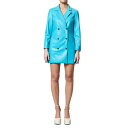 フレンチコネクション レディース ワンピース トップス Women 039 s Crolenda Faux-Leather Blazer Dress Jaded Teal